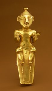 Balão de limão Quimbaya, da Colômbia (ouro tumbaga)